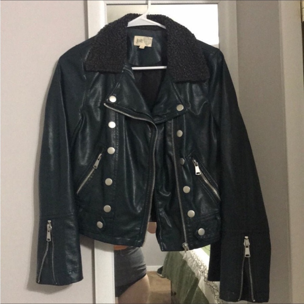 Faux leather jacket